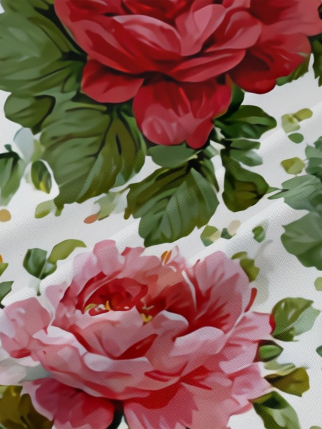 Vibrant Peony Floral V-Neck Bodycon Midi Dress TLD5241