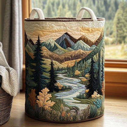 Forest Quilted Laundry Basket