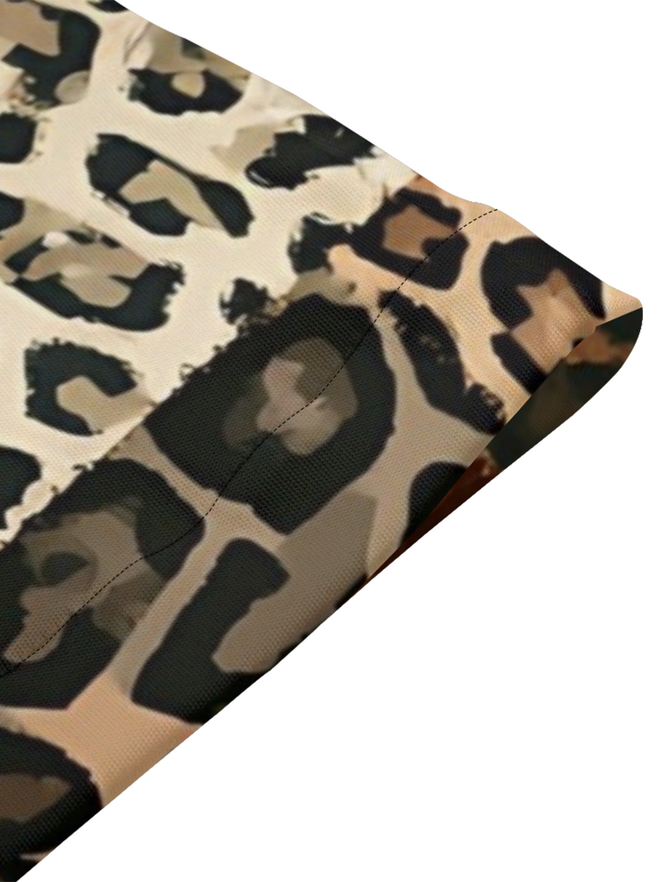 Neutral Patchwork Leopard Print Bell Flare Sleeve Bodycon Midi Dress