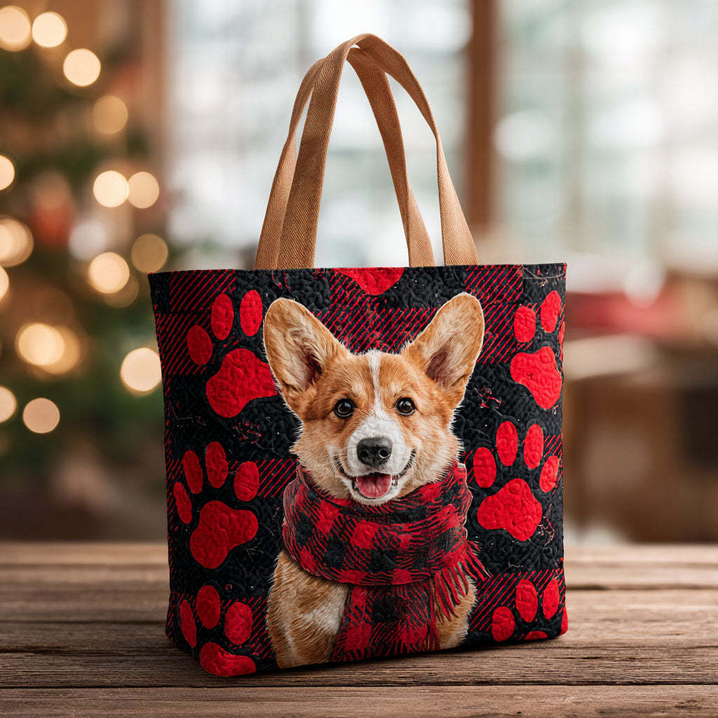 Corgi Paw CW0310009CL Quilted Tote Bag