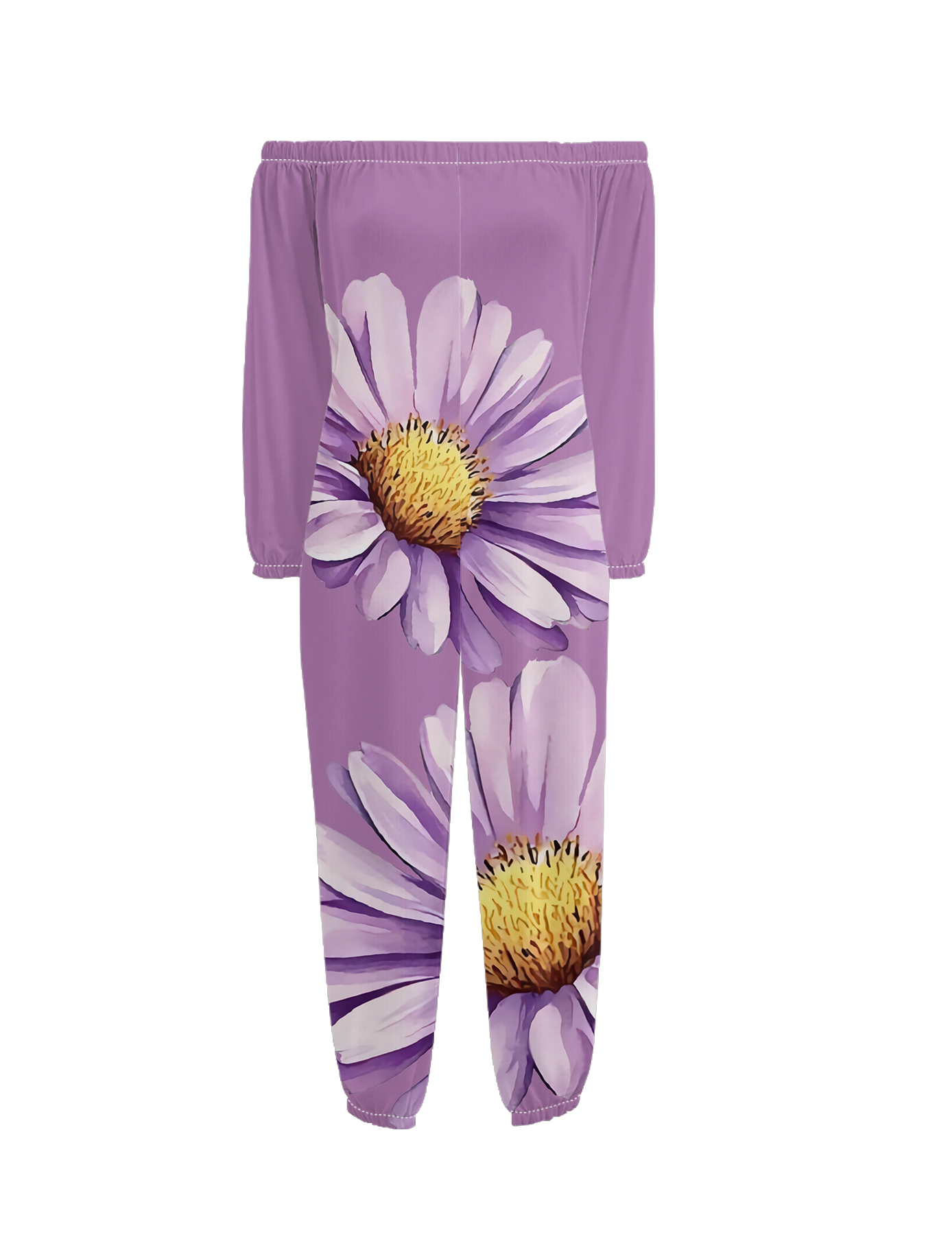 Lavender Daisy Off-Shoulder Jumpsuit