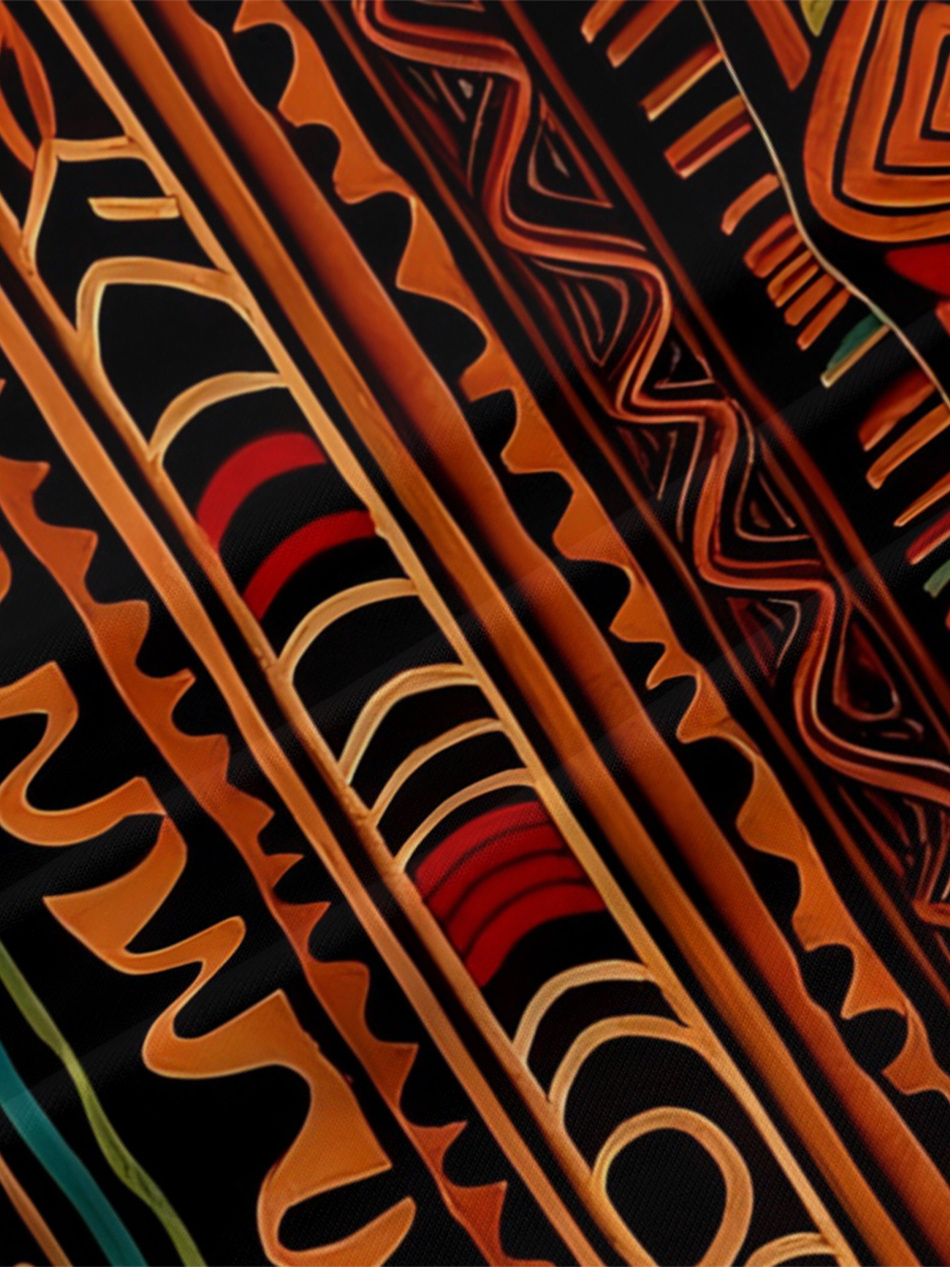 African Tribal V-Neck Bodycon Midi Dress LNT1472