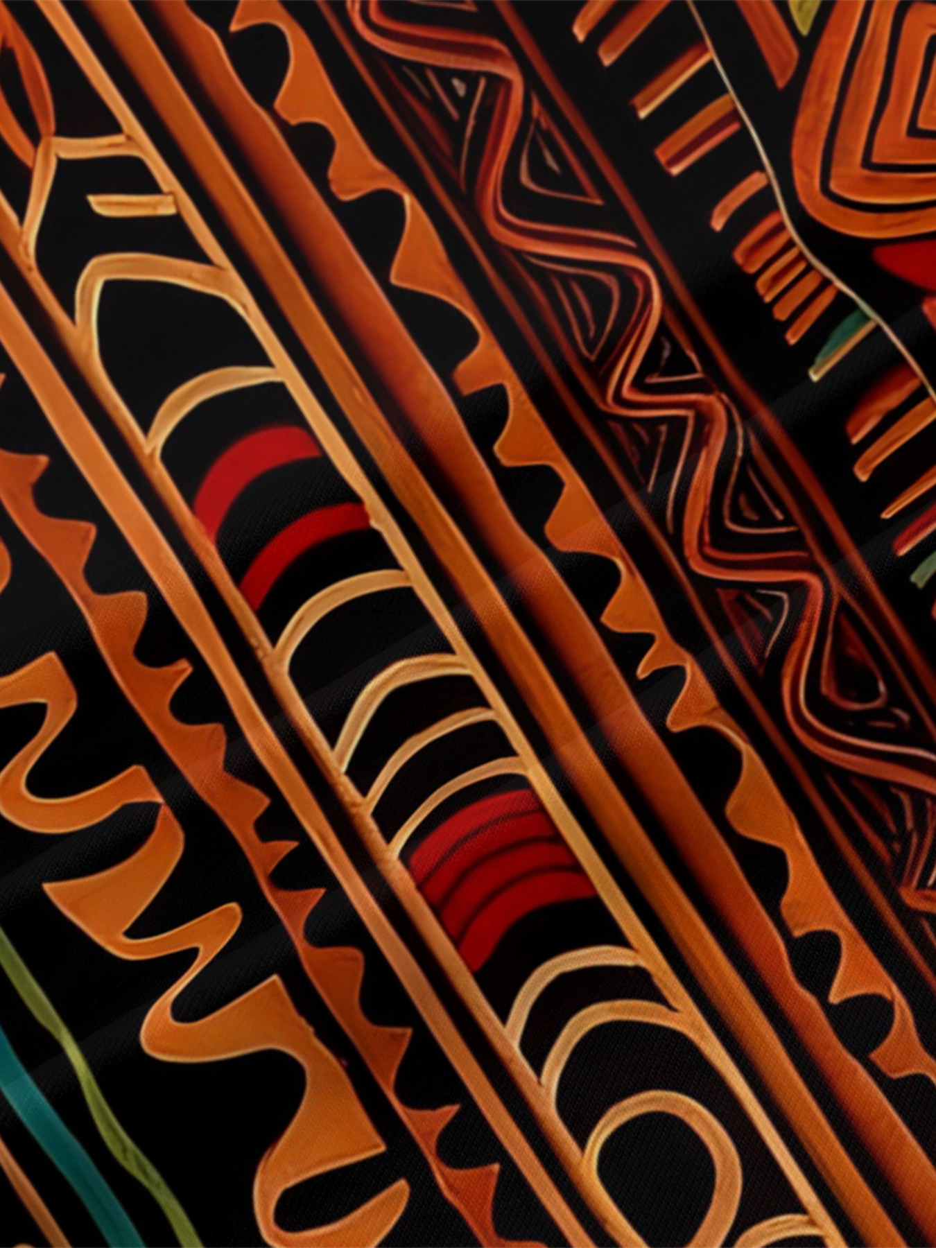 African Tribal V-Neck Bodycon Midi Dress LNT1472