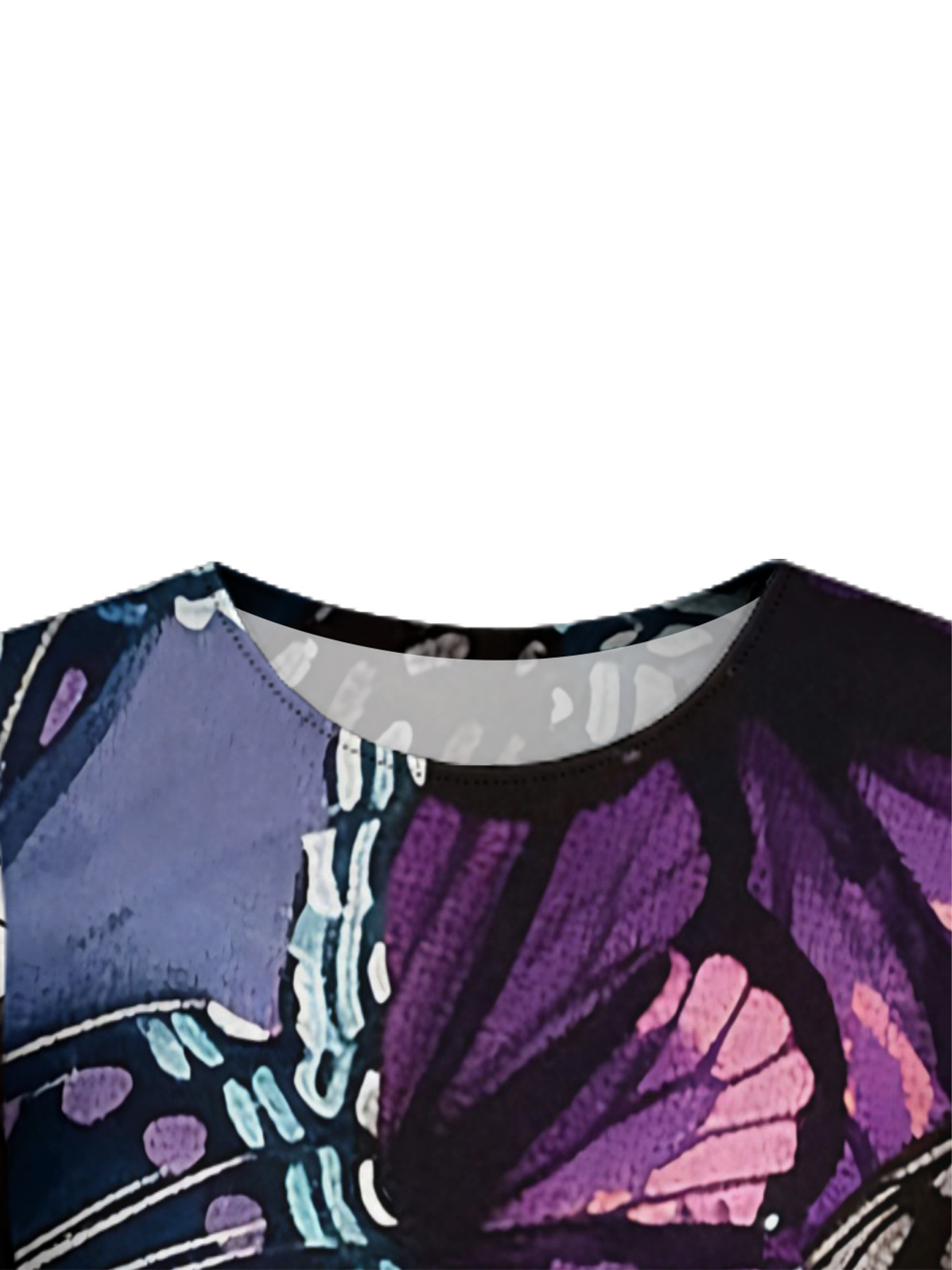 Vibrant Watercolor Butterfly Flare Sleeve Bodycon Midi Dress BHJ6251