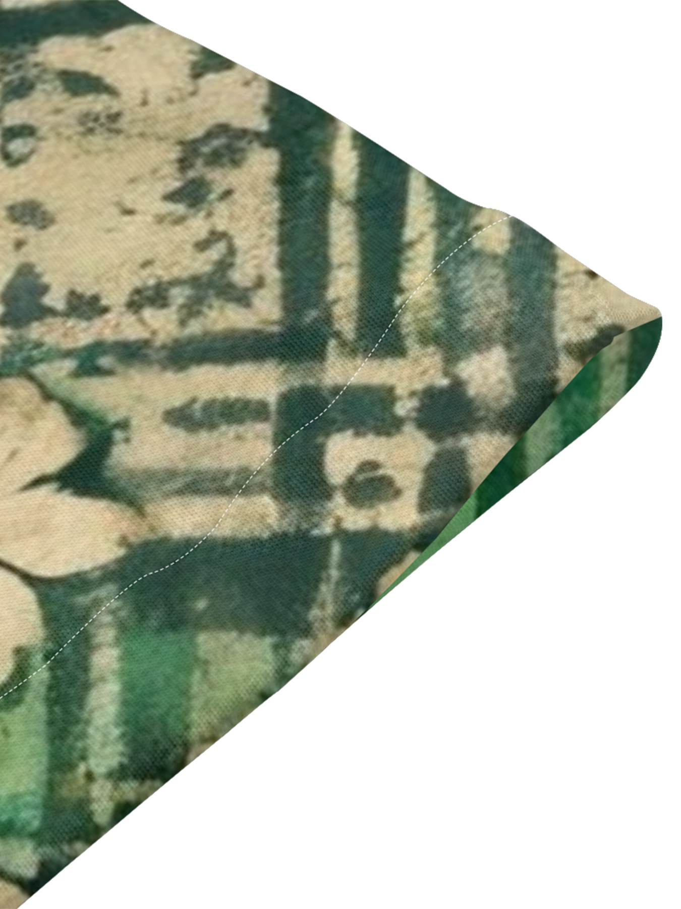 Green Plaid Floral Flare Sleeve Bodycon Midi Dress DCB840