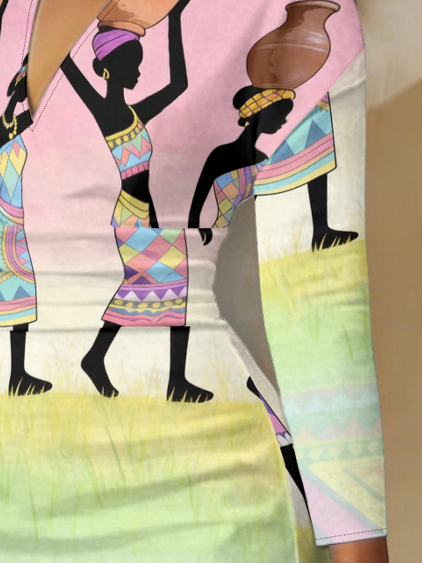 Golden Purple Floral Bodycon Midi Dress