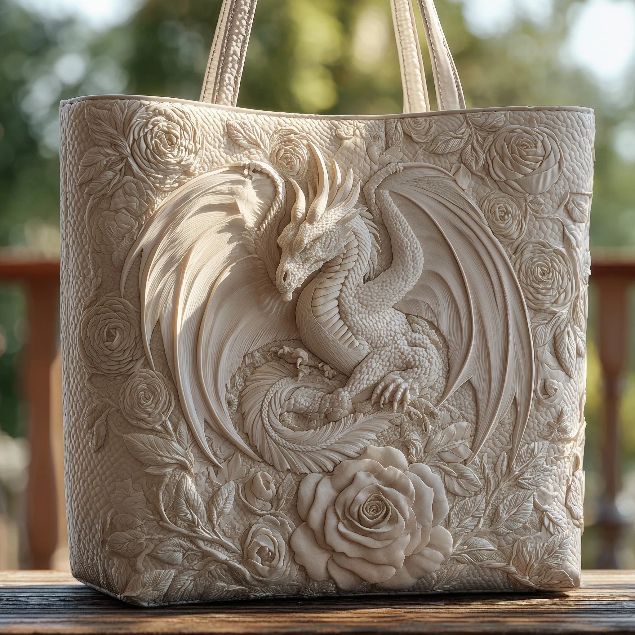 Dragon Quilted Tote Bag
