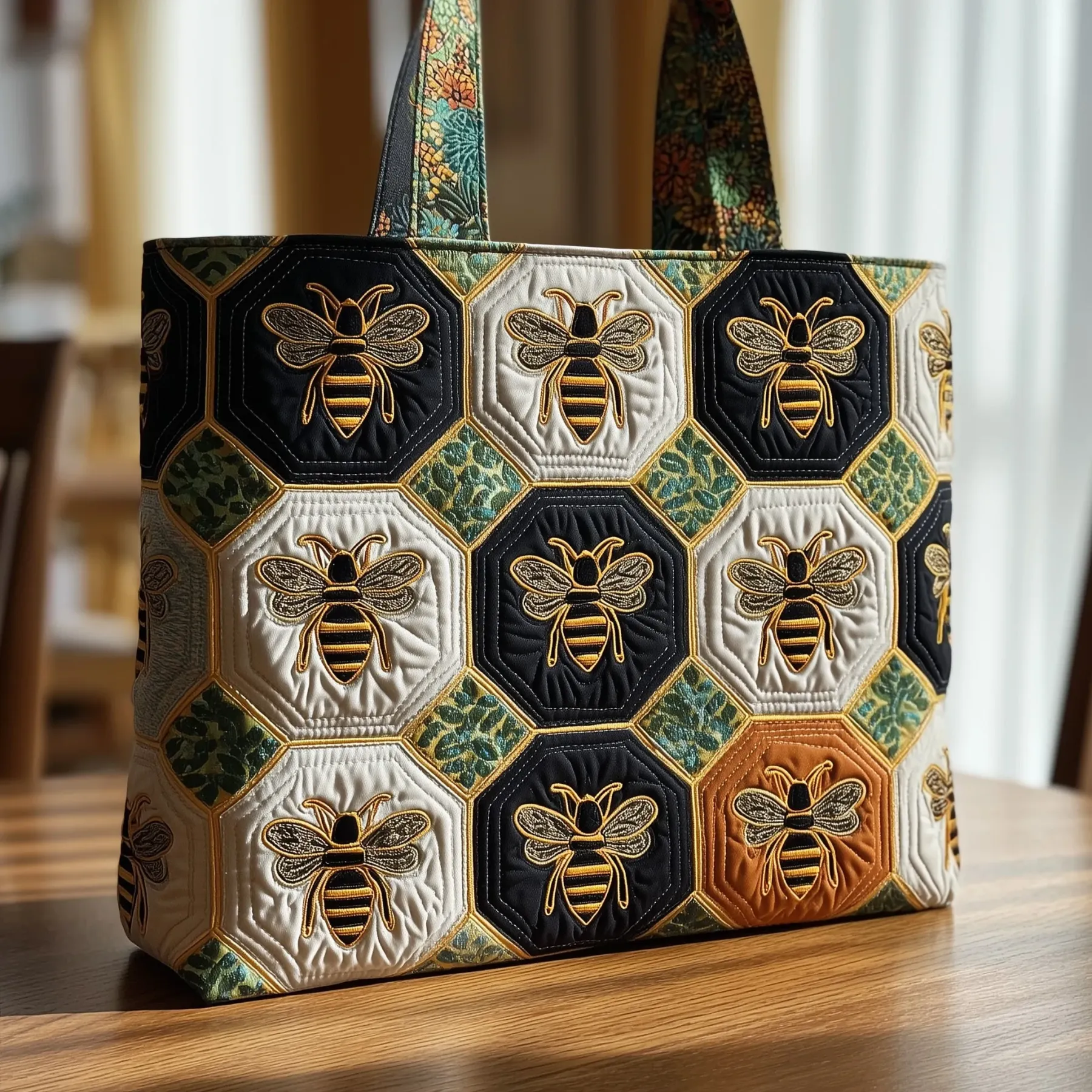 Adorable Shih Tzu Quilted Tote Bag