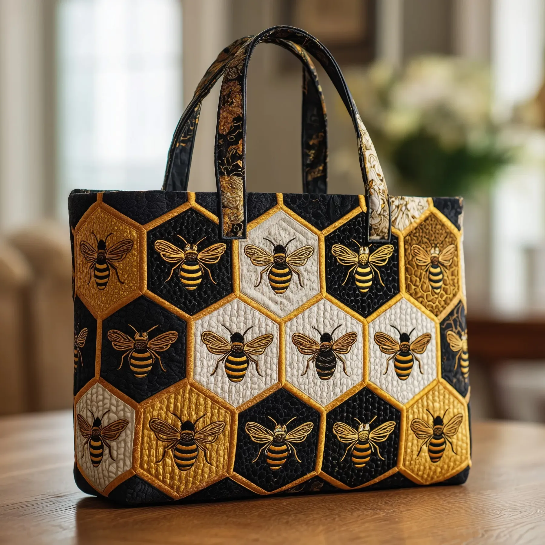 Adorable Shih Tzu Quilted Tote Bag