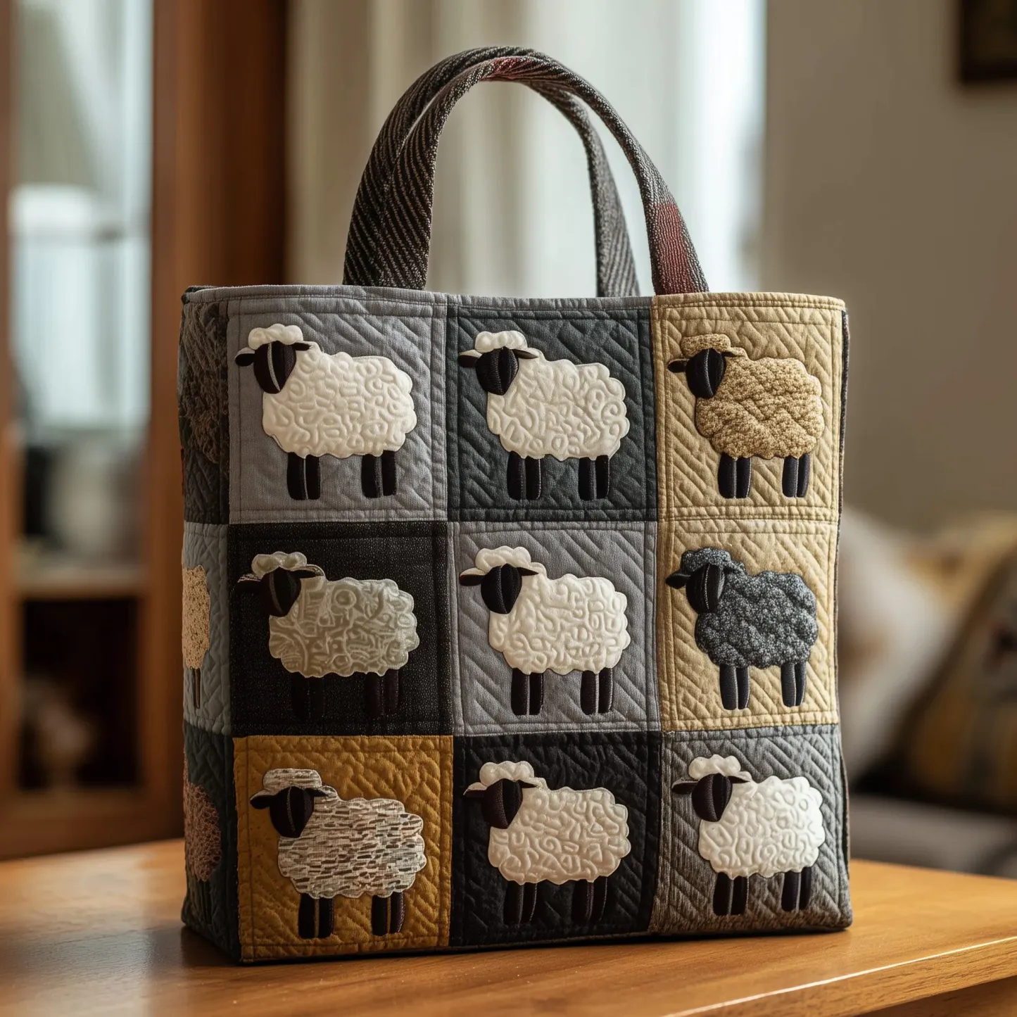 Adorable Shih Tzu Quilted Tote Bag