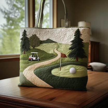 Fairway Dreams Quilted Tote Bag