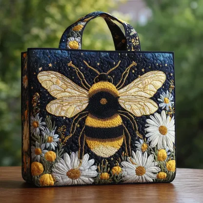 Bee Quilted Tote Bag
