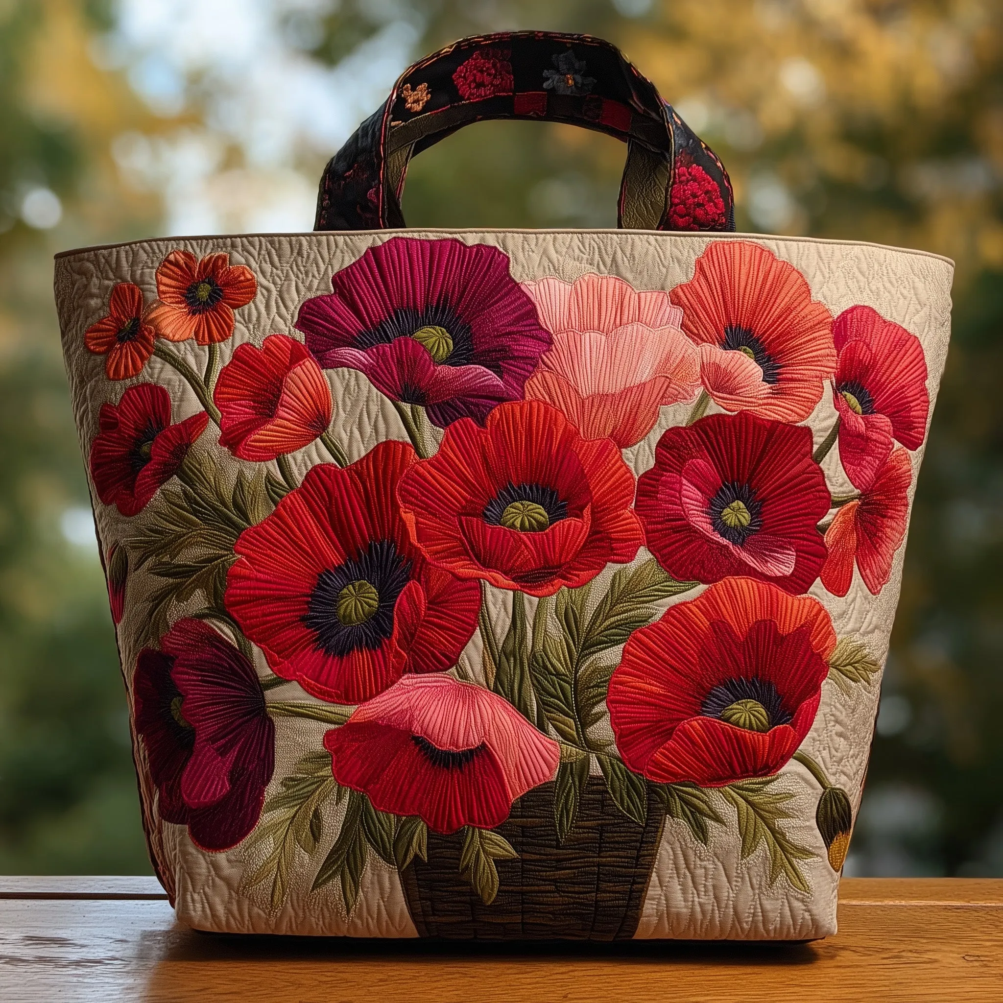 Poppy Quilted Tote Bag 
