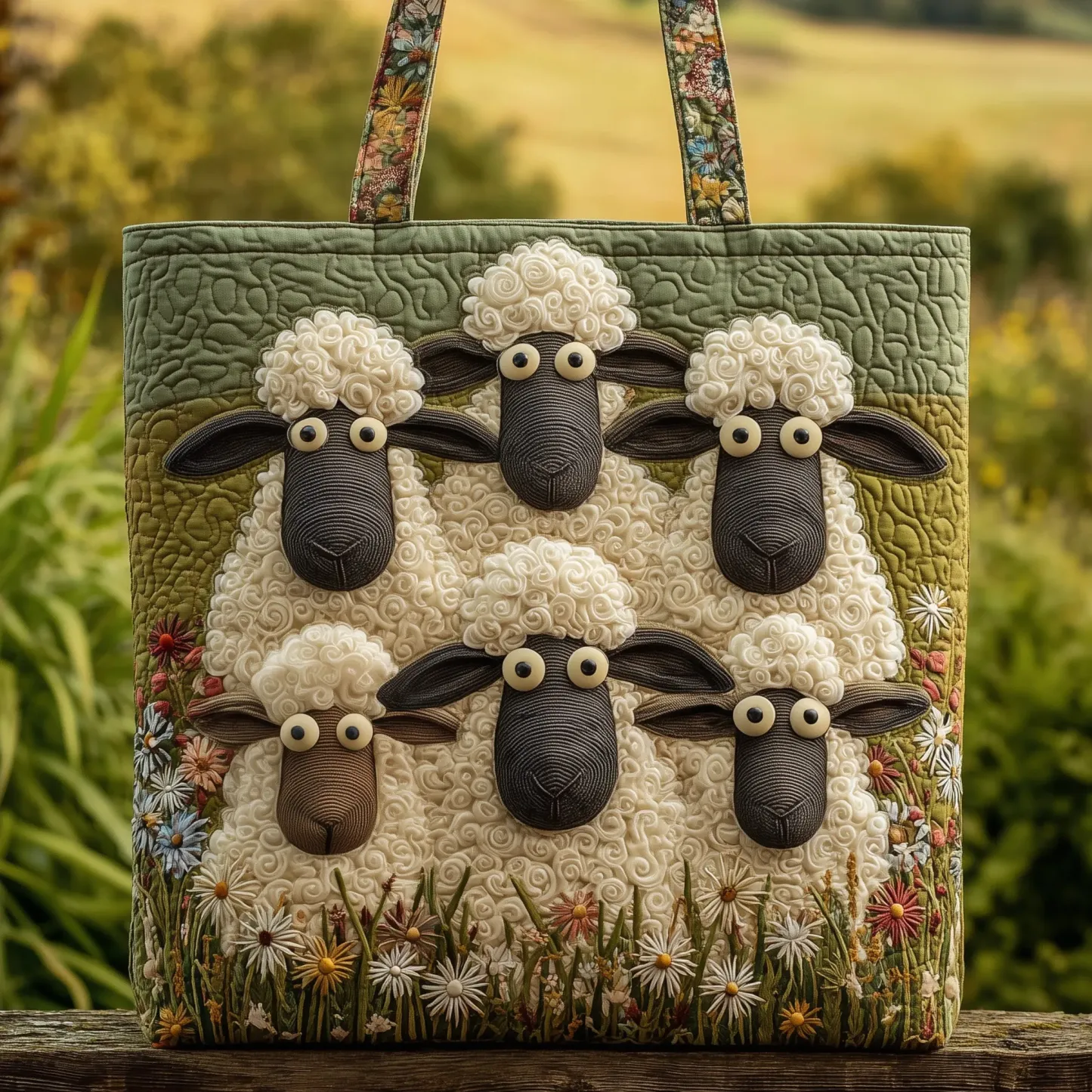 Adorable Shih Tzu Quilted Tote Bag