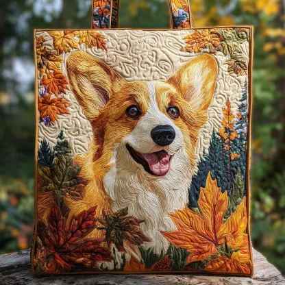 Corgi Quilted Tote Bag 