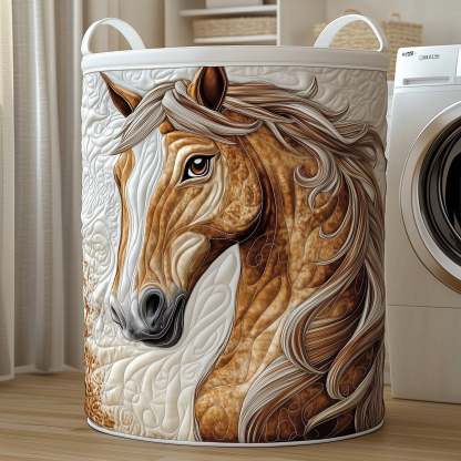 Funky Horse Quilted Laundry Basket GFTOTP12274