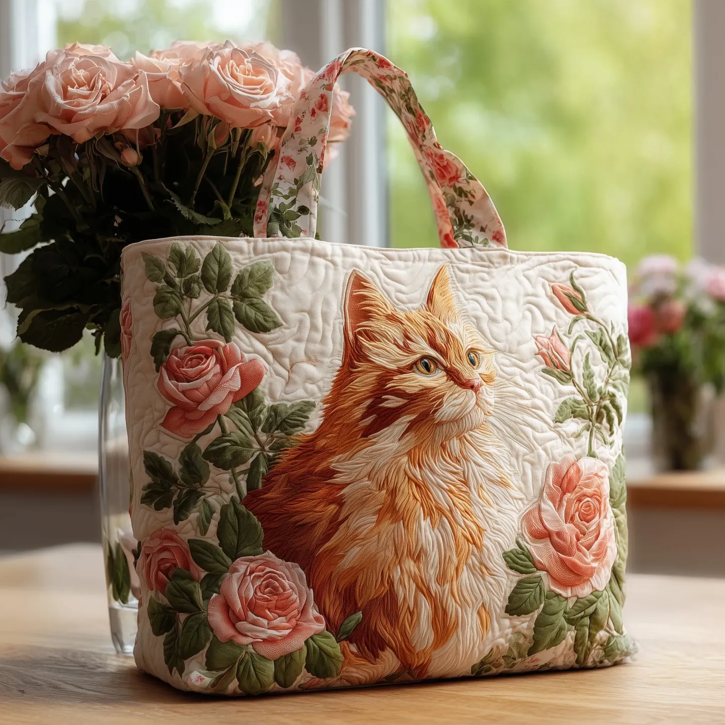 Adorable Shih Tzu Quilted Tote Bag