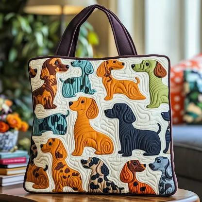 Dachshund Quilted Tote Bag