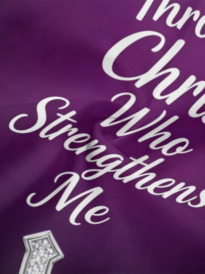 Purple Iris Faith Quote Flare Sleeve Bodycon Midi Dress