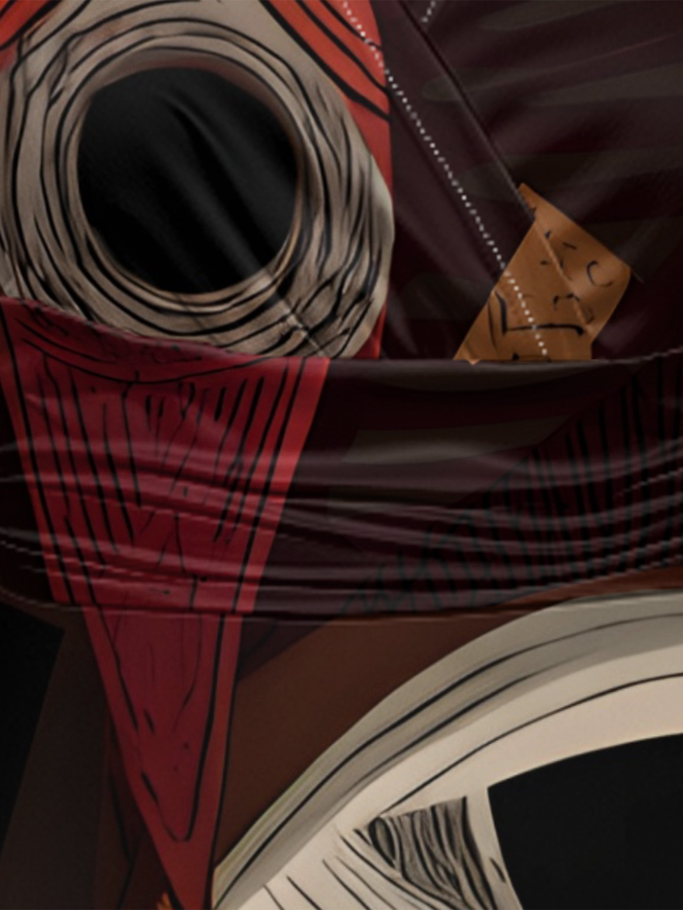 Retro Abstract Cap Sleeve V-Neck Midi Dress