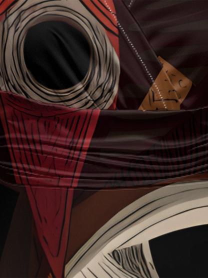 Retro Abstract Cap Sleeve V-Neck Midi Dress