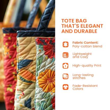 （Christmas discount price）Tulip Series Quilted Tote Bag