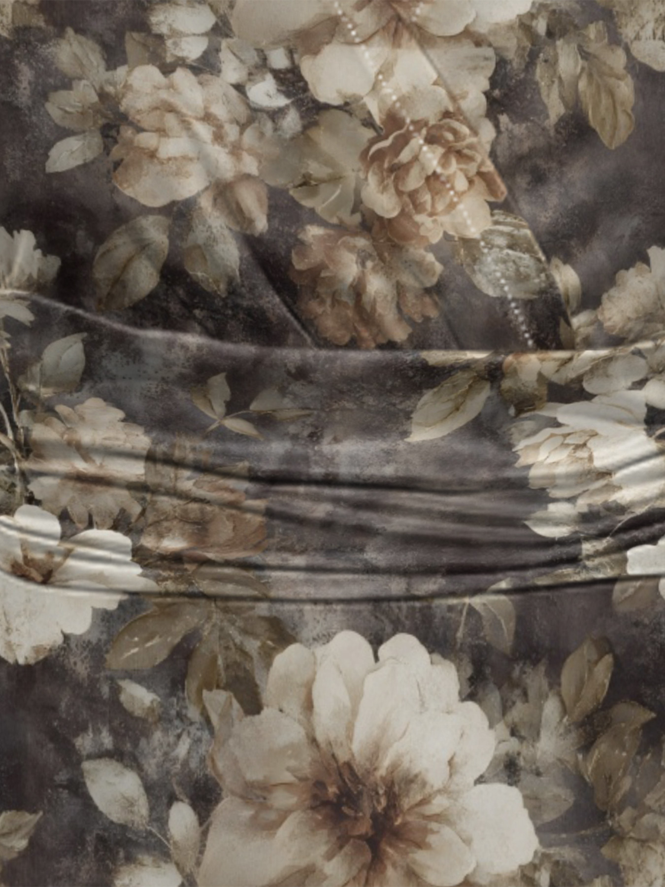 Marigold Floral Cap Sleeve V-Neck Midi Dress