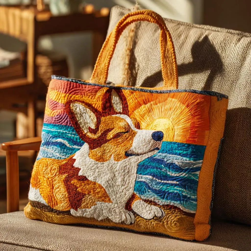 Adorable Shih Tzu Quilted Tote Bag