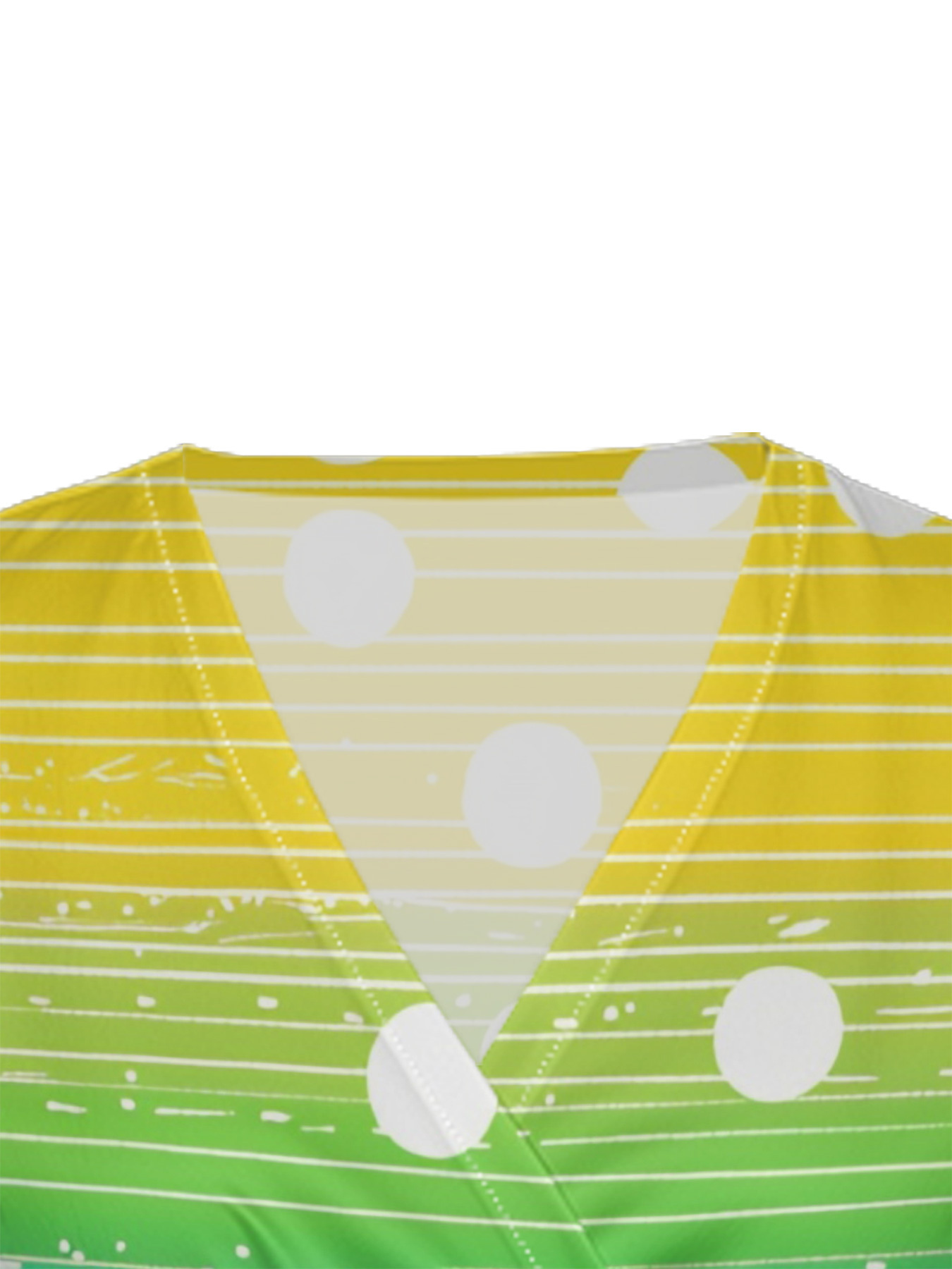 Rainbow Polka Dot Cap Sleeve V-Neck Midi Dress