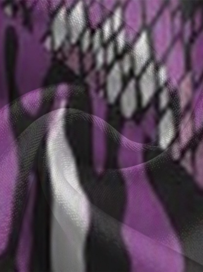 Purple Zebra & Leopard Mixed Long Sleeve Zip-Up Jumpsuit 