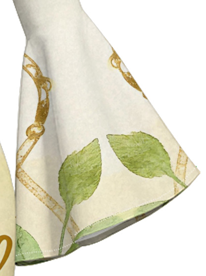 Butter Yellow Feather Cross Easter Flare Sleeve Bodycon Midi Dress