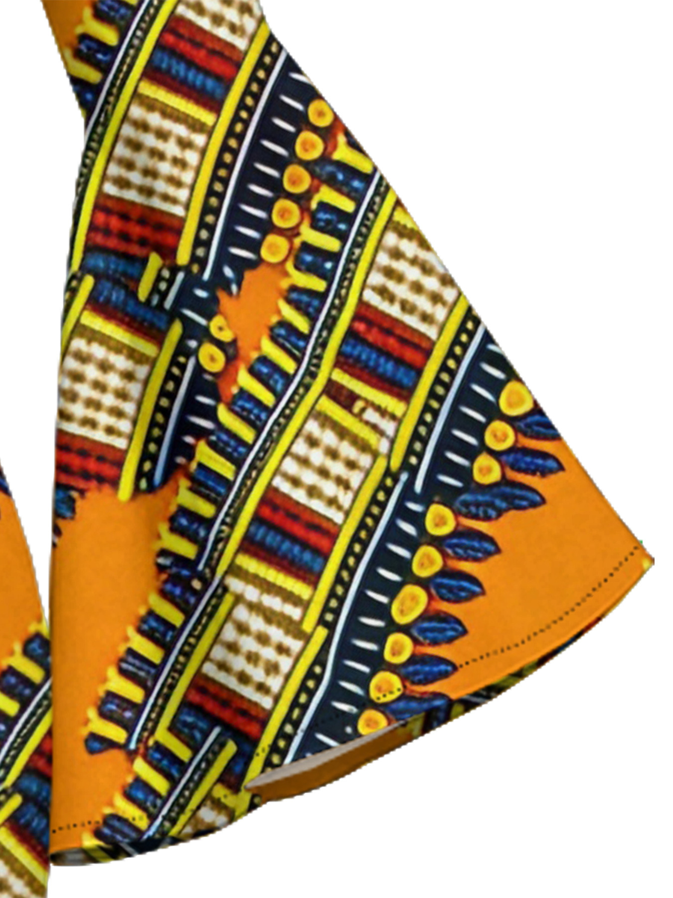 African Tribal Flare Sleeve Bodycon Midi Dress IOJ85689