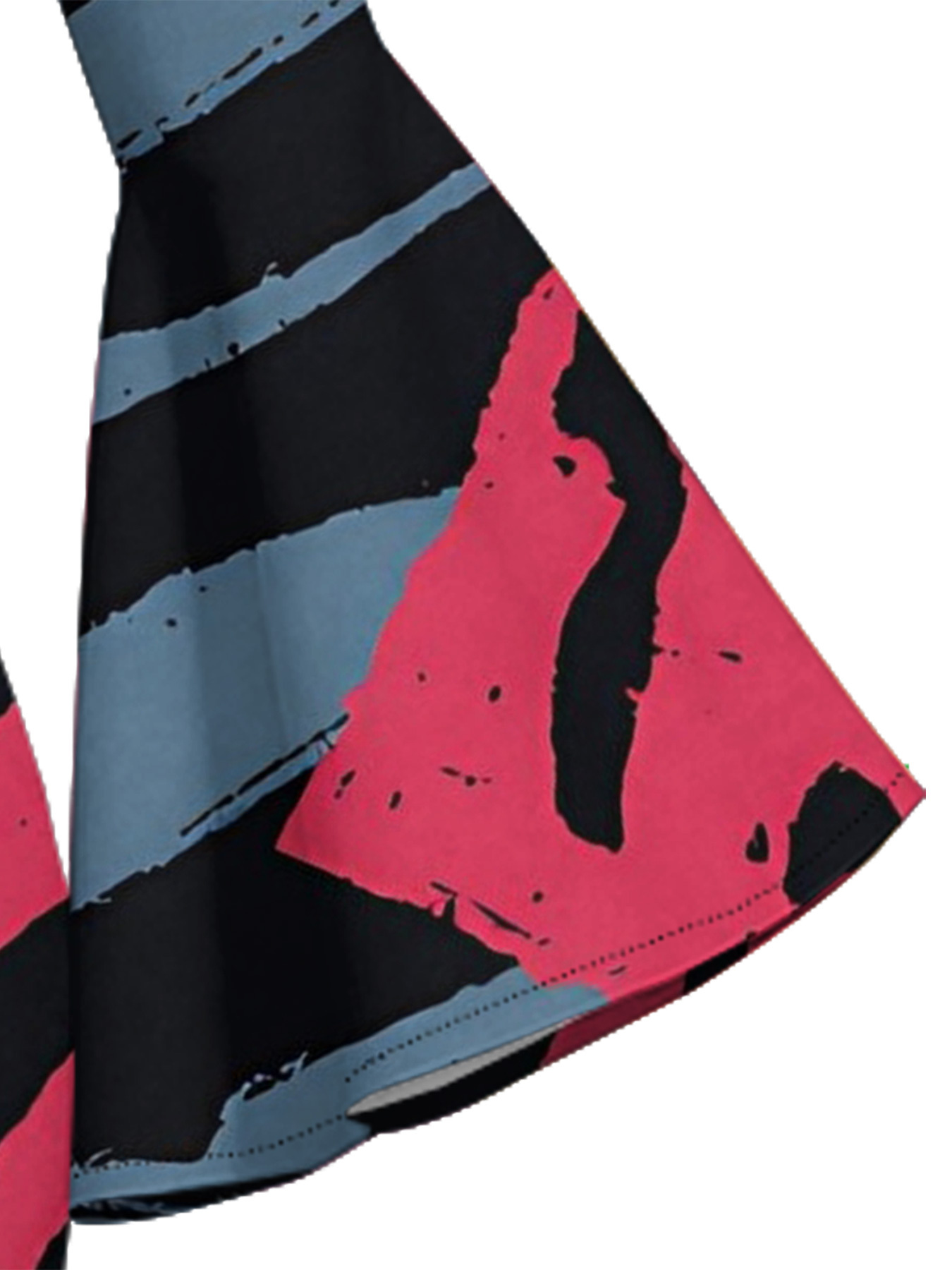 Bold Geo Animal Flare Sleeve Bodycon Midi Dress PQR5897