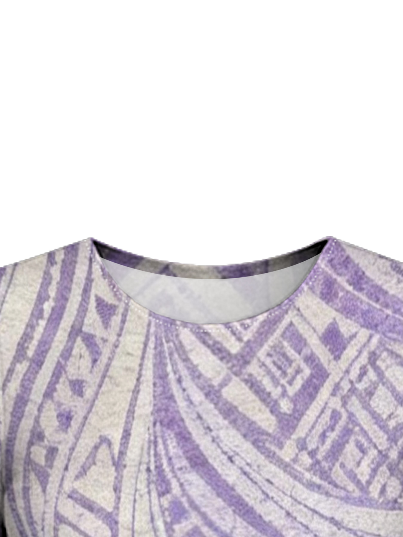 Purple Geometric Floral Flare Sleeve Bodycon Midi Dress HGF630