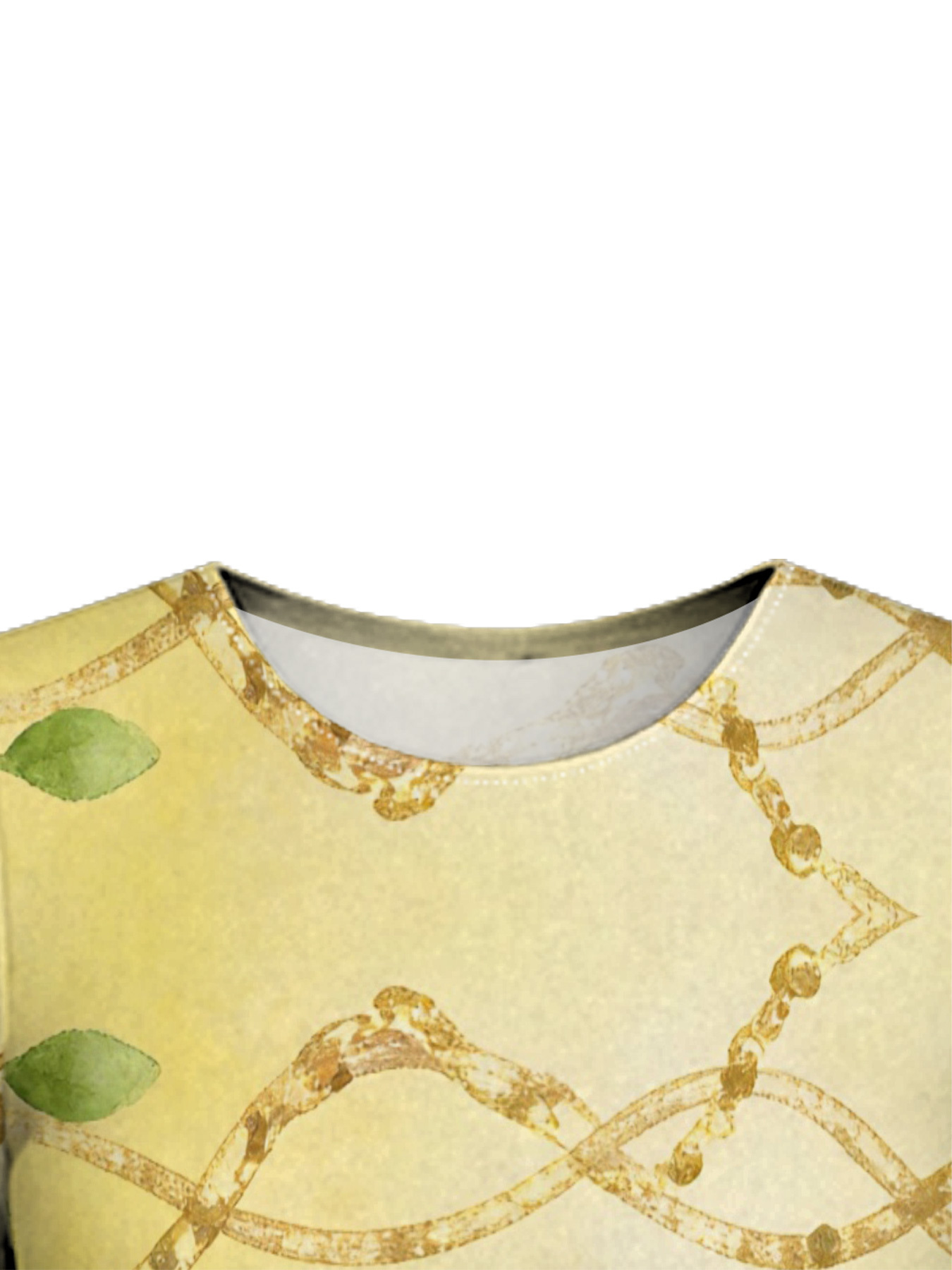 Butter Yellow Feather Cross Easter Flare Sleeve Bodycon Midi Dress