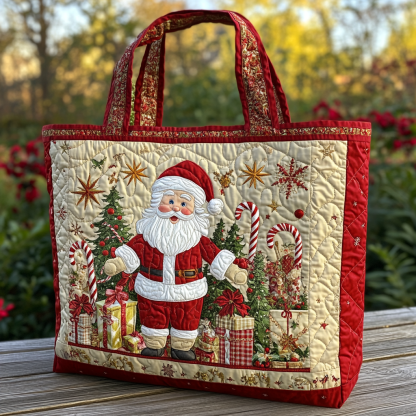 Santa Claus Series Quilted Tote Bag  Christmas bag