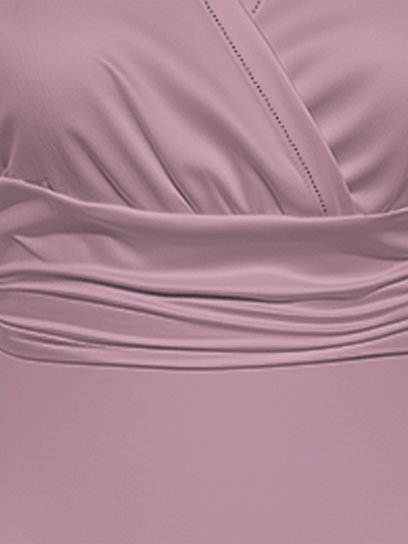 Dusty Pink Cap Sleeve V-Neck Midi Dress