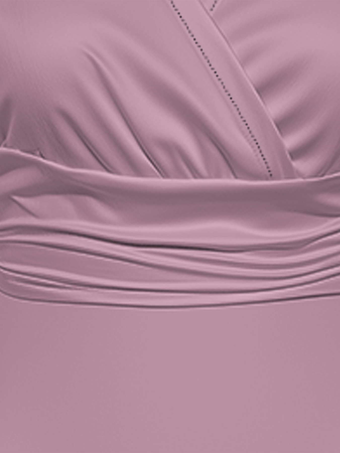 Dusty Pink Cap Sleeve V-Neck Midi Dress