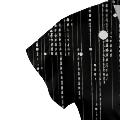 Black White Dot Stripe Cap Sleeve V-Neck Midi Dress BFI630