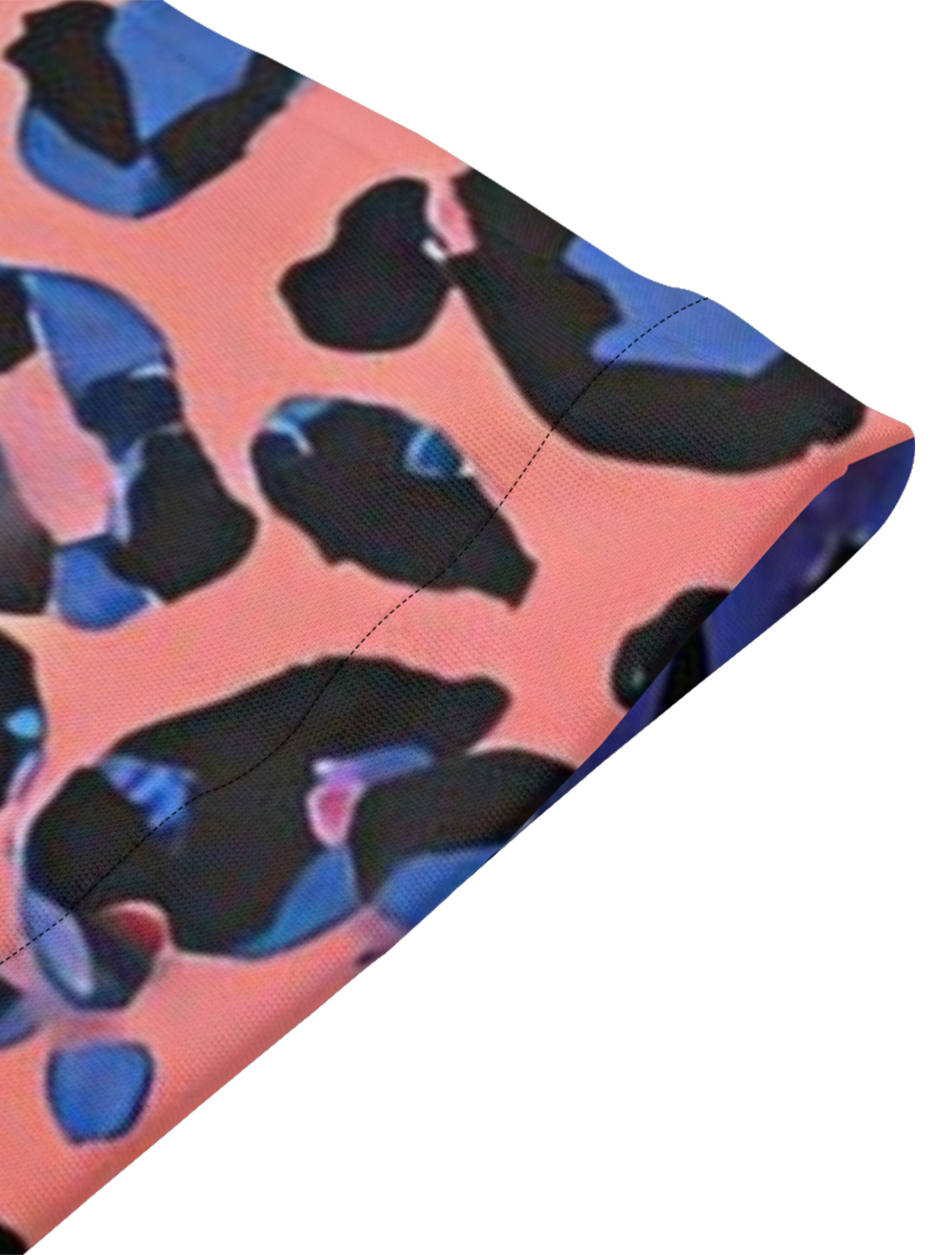 Pink Blue Watercolor Leopard Flare Sleeve Bodycon Midi Dress STU6918