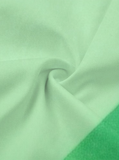 Green Gradient Geometric Sleeveless Halter Jumpsuit