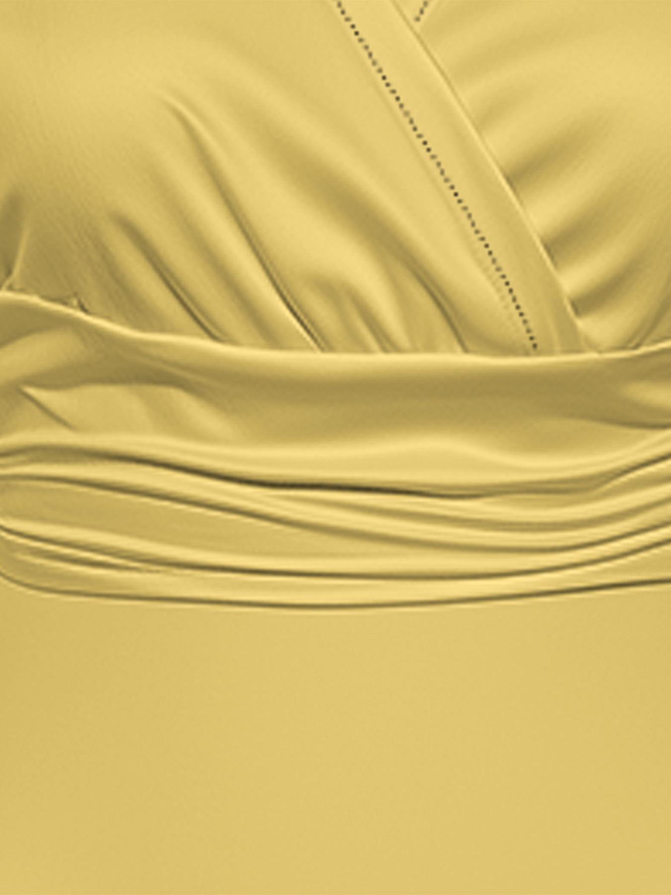 Bright Yellow Cap Sleeve V-Neck Midi Dress