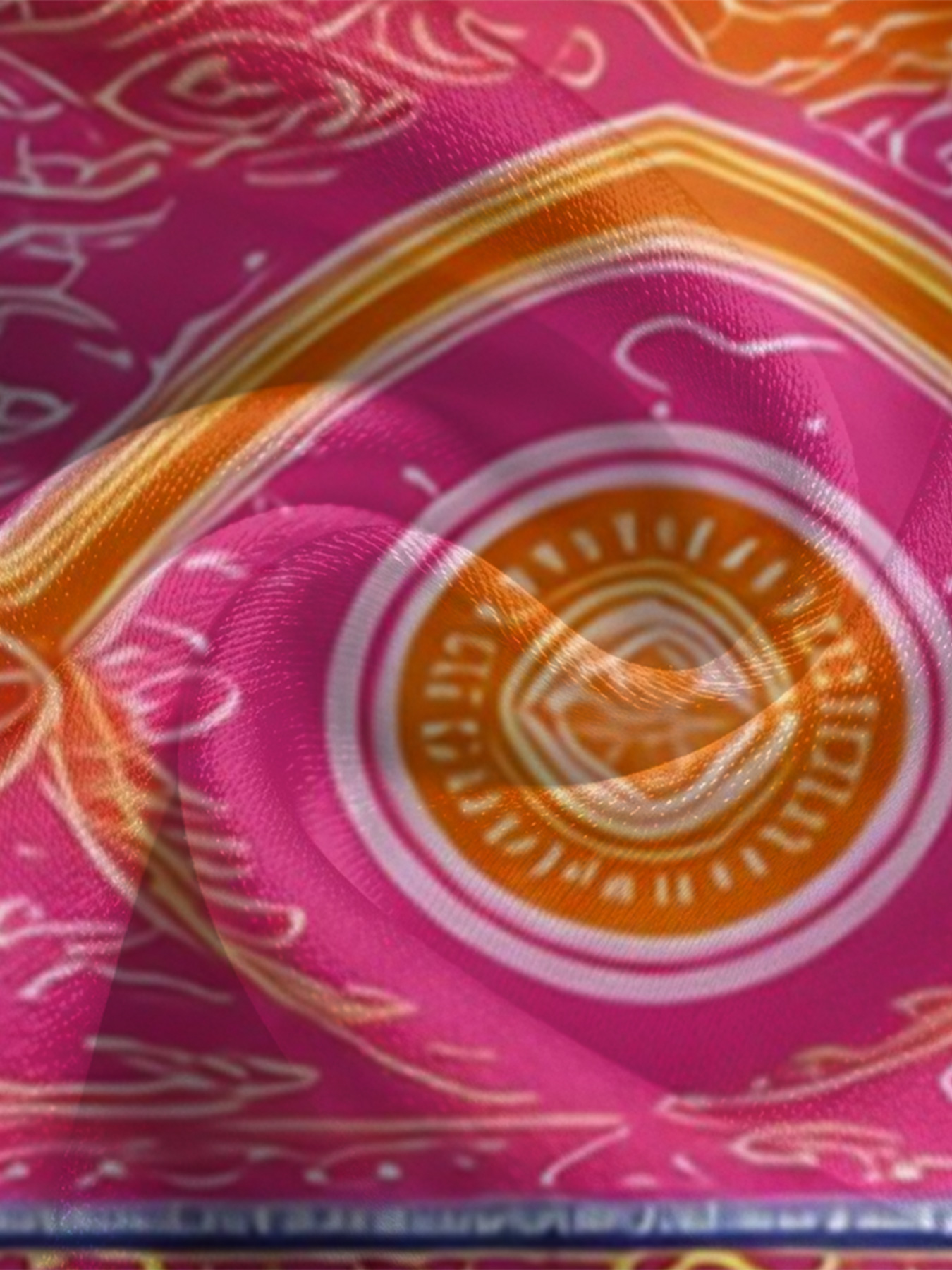 Pink Orange Boho Tribal Long Sleeve Zip-Up Jumpsuit 