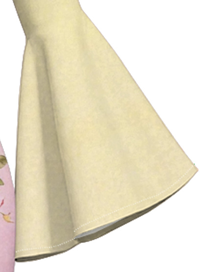 Butter Yellow Christian Cross Easter Flare Sleeve Bodycon Midi Dress