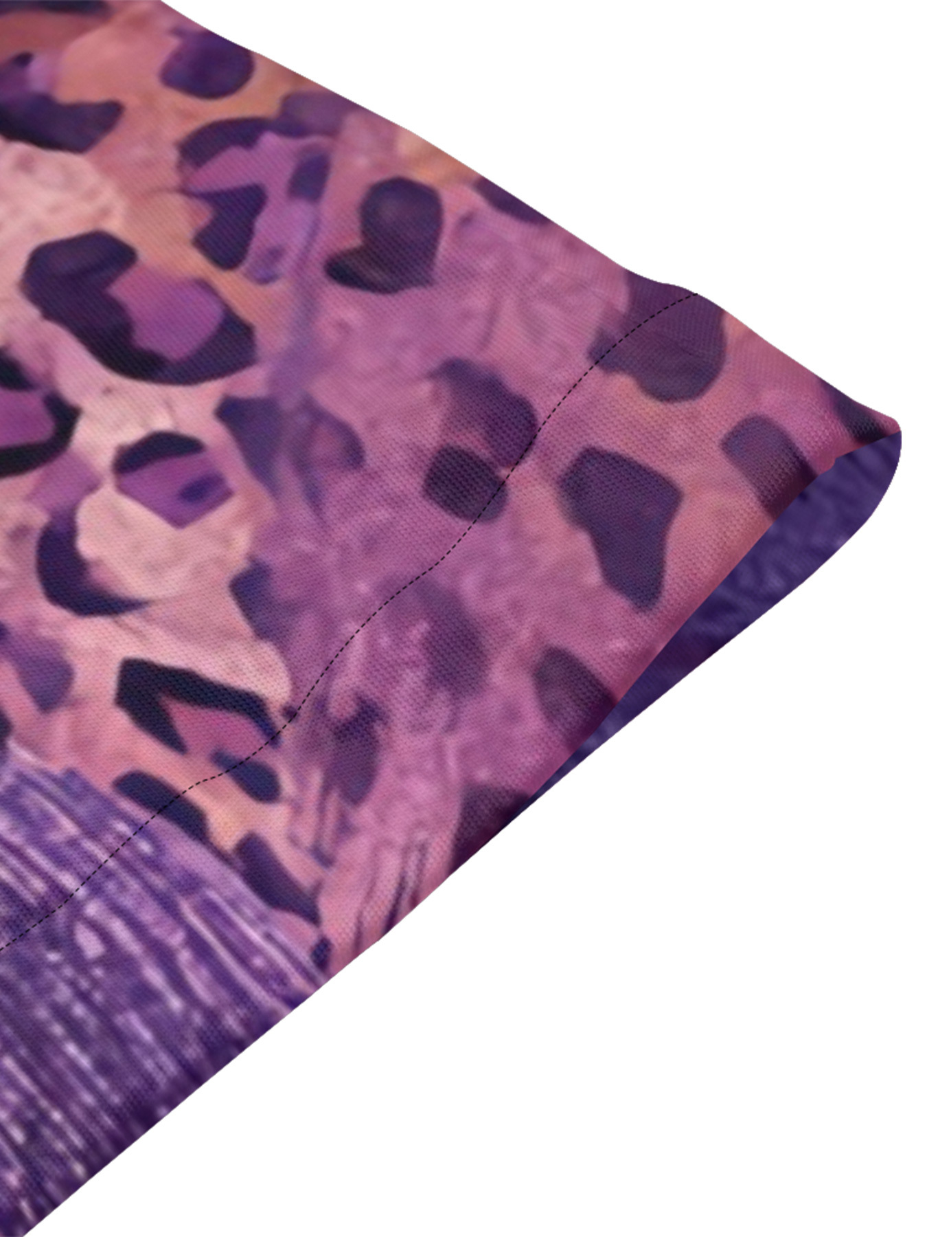 Purple Mixed Animal Print Flare Sleeve Bodycon Midi Dress