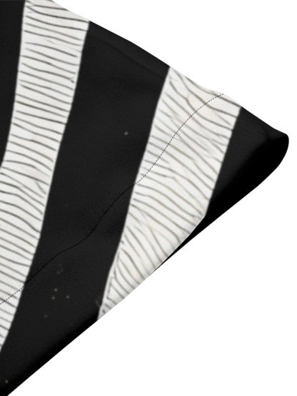 Zebra Stripe Flare Sleeve Bodycon Midi Dress