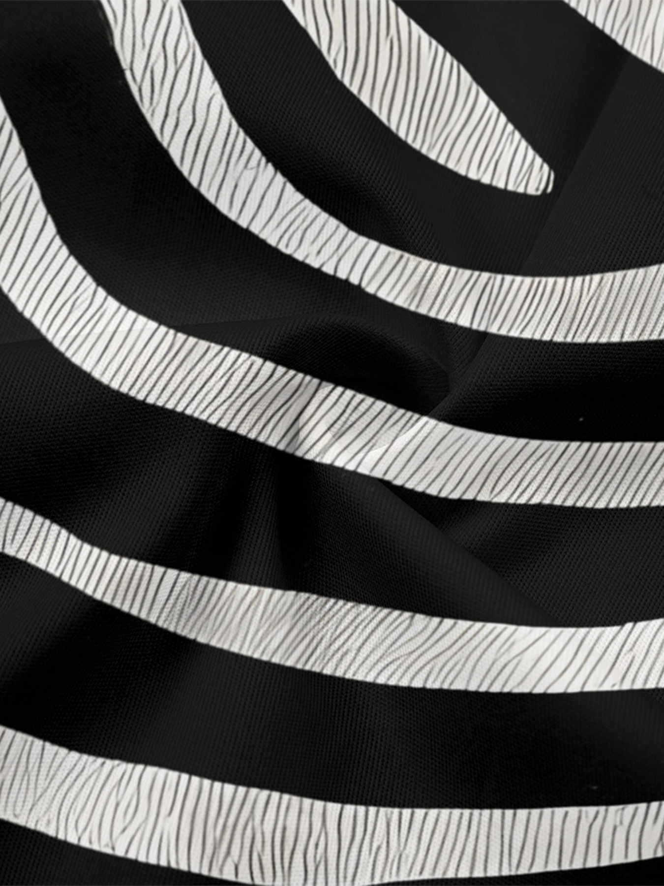 Zebra Stripe Flare Sleeve Bodycon Midi Dress