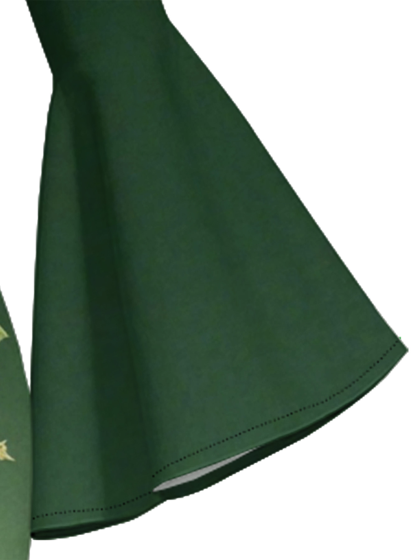 Ombre Green Christian Cross Easter Flare Sleeve Bodycon Midi Dress