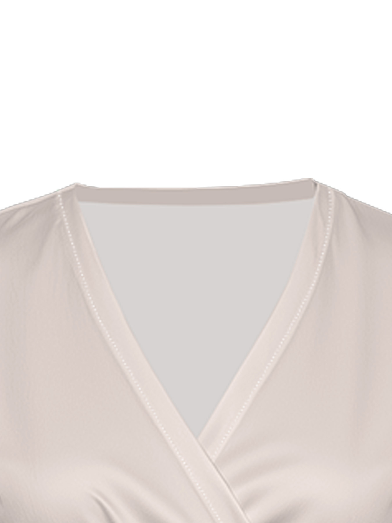 Ivory Cap Sleeve V-Neck Midi Dress