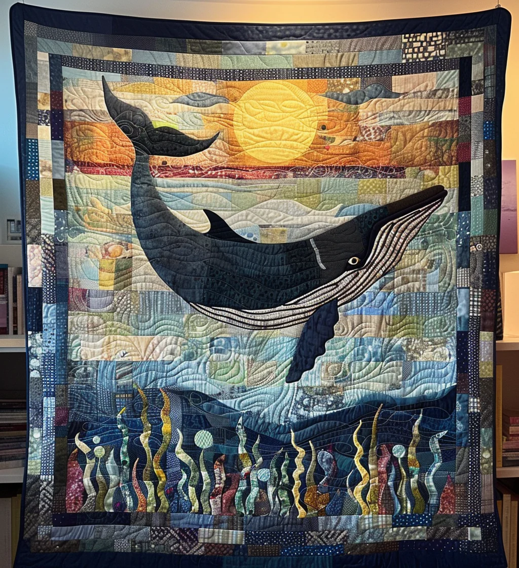 Aquatic Quilted Blanket
